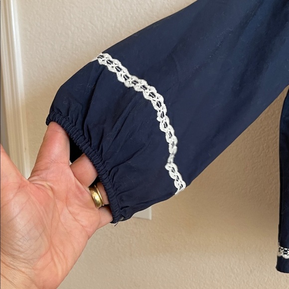 Zara Kids Dark Blue Jacket with White Floral Details - Picture 3 of 5